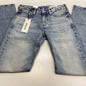 G-Star Womens Jean Vintage Blue Celestite Size 27x32 Lennoxx Slim Straight Denim